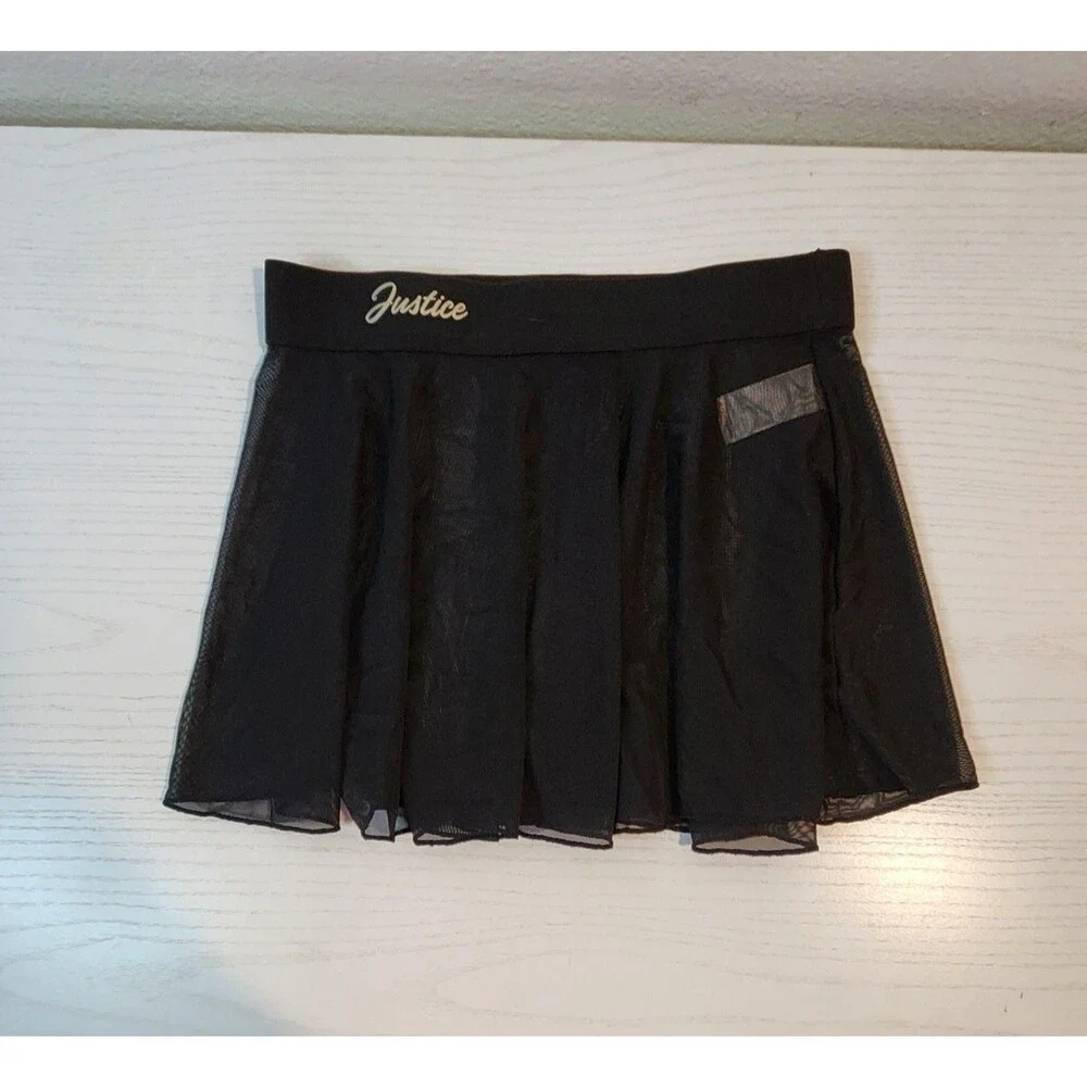 JUSTICE GIRL LIGHWEIGHT DOFTBLACK BALLET FOR GIRLS DANCE SIZE MEDIUM (10)